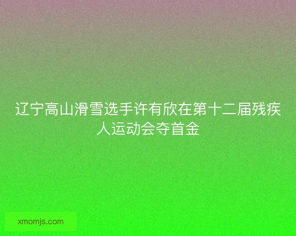 辽宁高山滑雪选手许有欣在第十二届残疾人运动会夺首金 辽宁高山滑雪选手许有欣在第十二届残疾人运动会夺首金