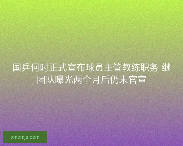 国乒何时正式宣布球员主管教练职务 继团队曝光两个月后仍未官宣 国乒何时正式宣布球员主管教练职务 继团队曝光两个月后仍未官宣